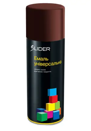 Емаль SLIDER color універсальна 3005 темно-вишневий, аер. упаковці 400 мл